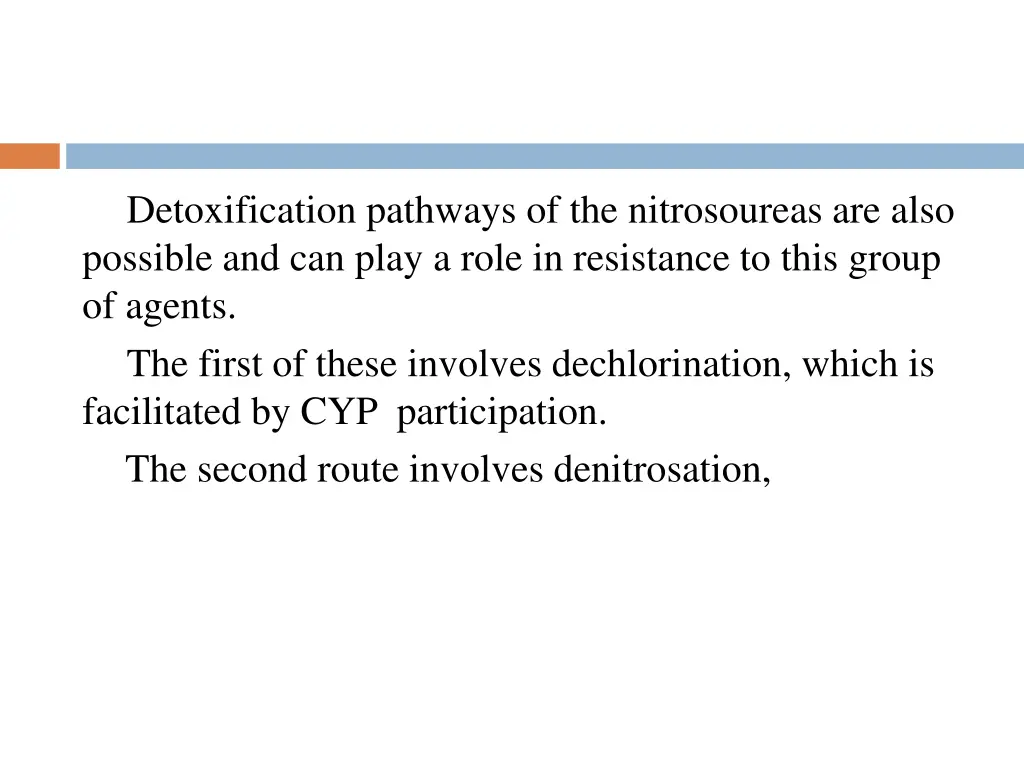 detoxification pathways of the nitrosoureas