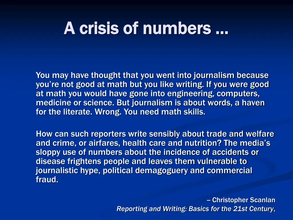 a crisis of numbers a crisis of numbers 1