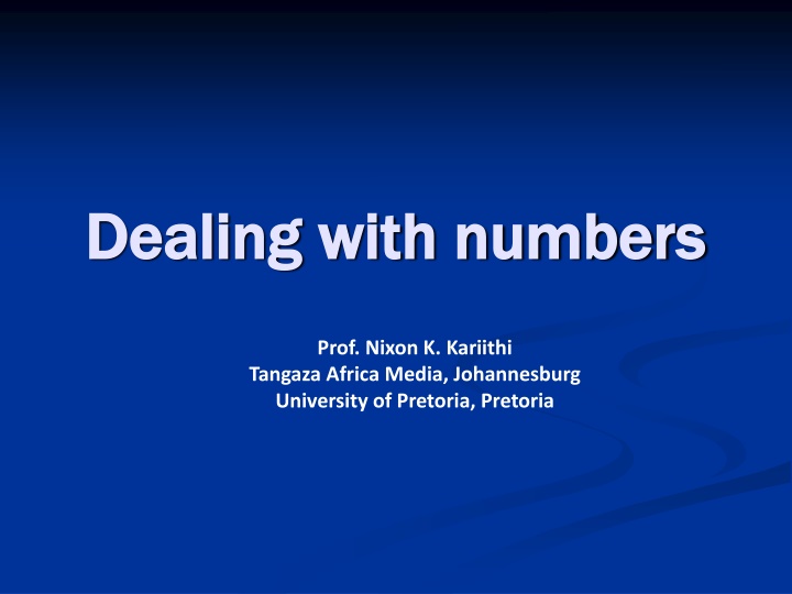 dealing with numbers dealing with numbers