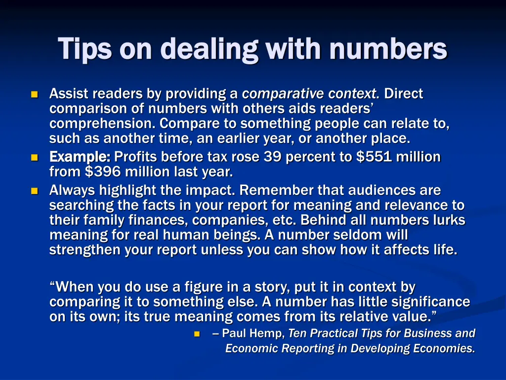 tips on dealing with numbers tips on dealing with 3