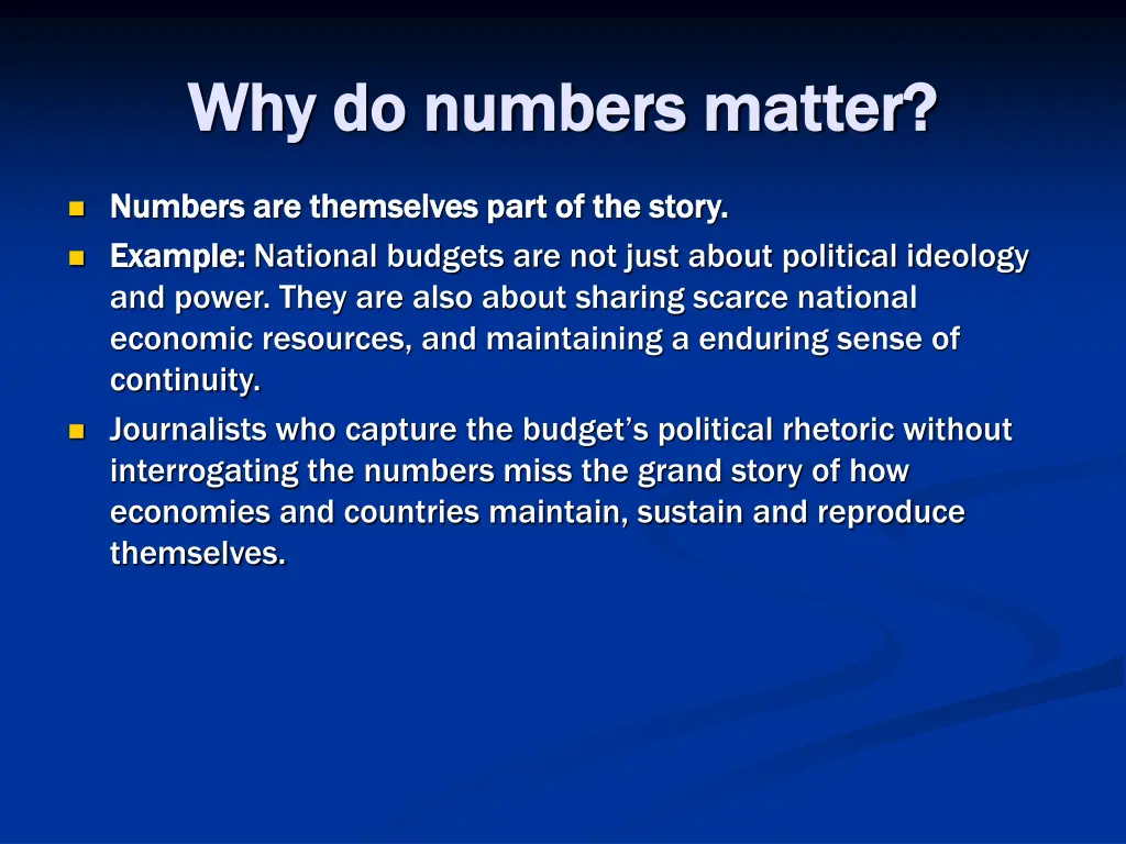 why do numbers matter why do numbers matter