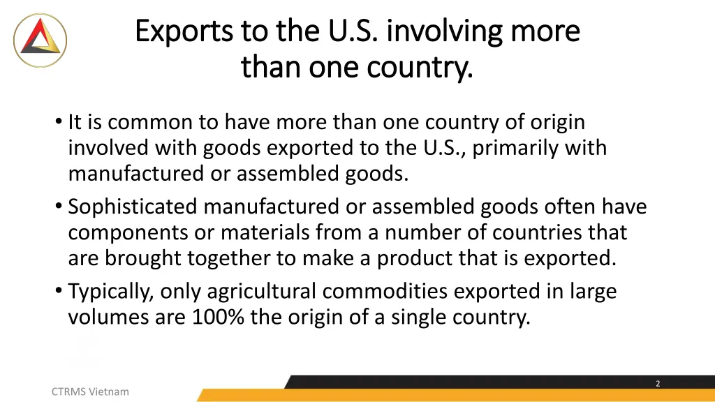 exports to the u s involving more exports