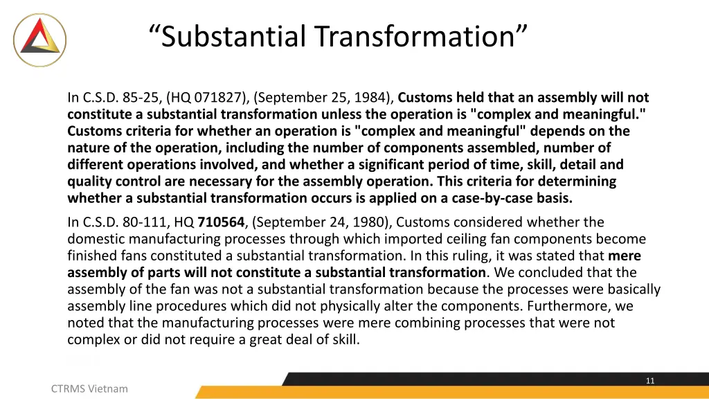 substantial transformation