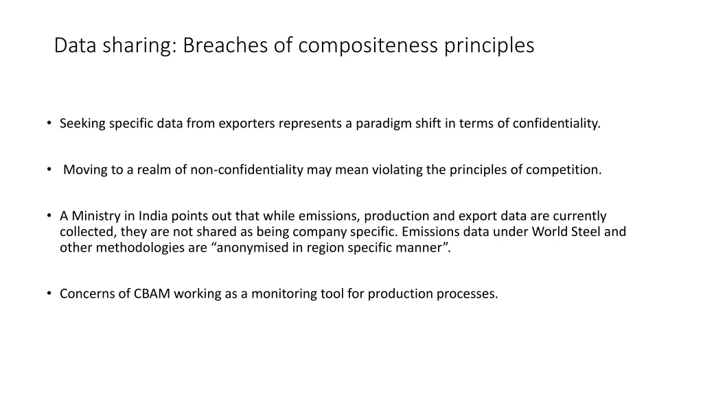 data sharing breaches of compositeness principles