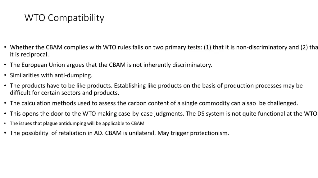 wto compatibility