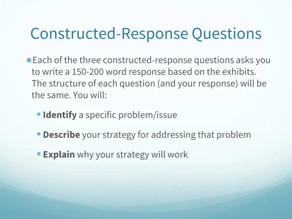 constructed response questions