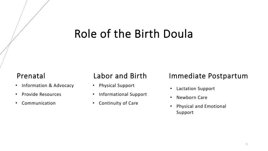 role of the birth doula role of the birth doula