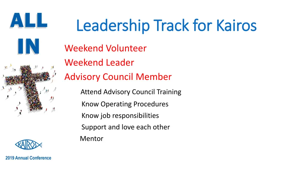 leadership track for kairos leadership track