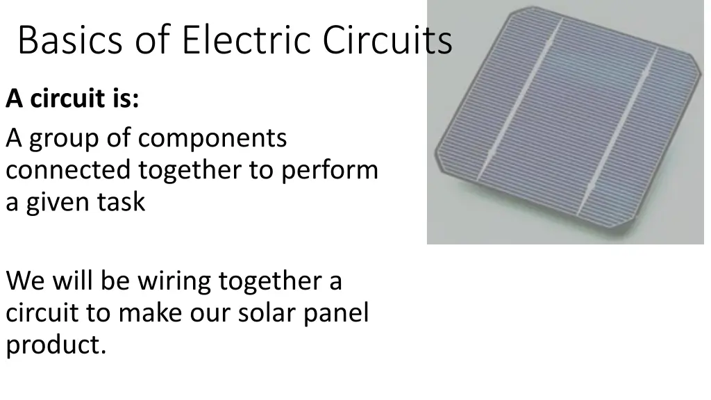 basics of electric circuits