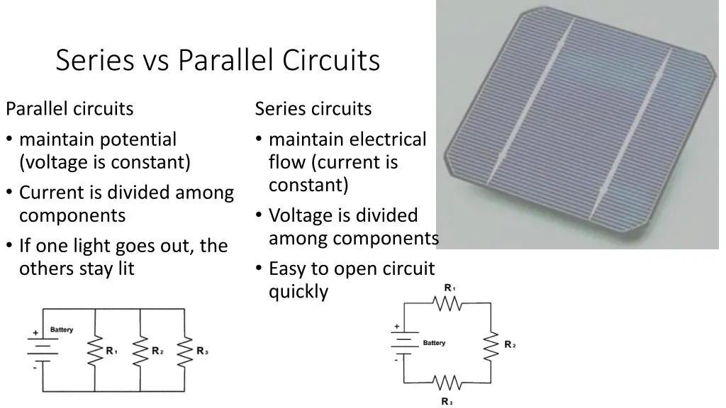 series vs parallel circuits