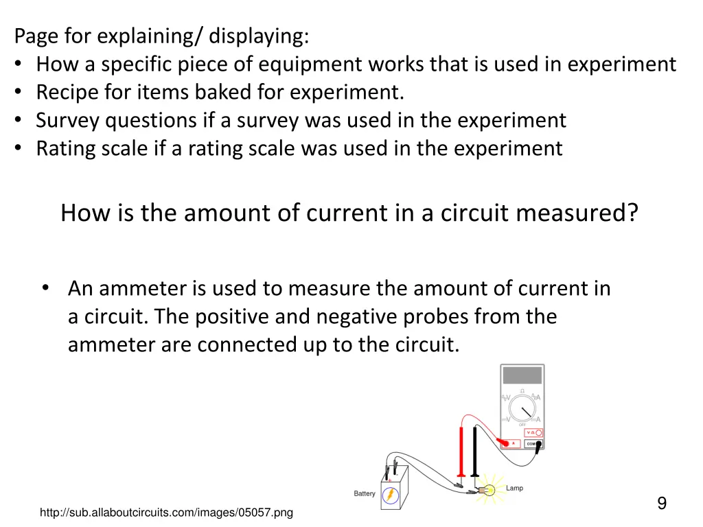 page for explaining displaying how a specific