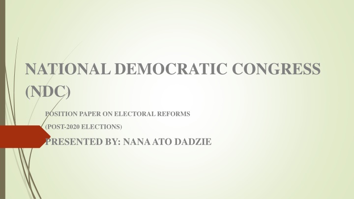 national democratic congress ndc