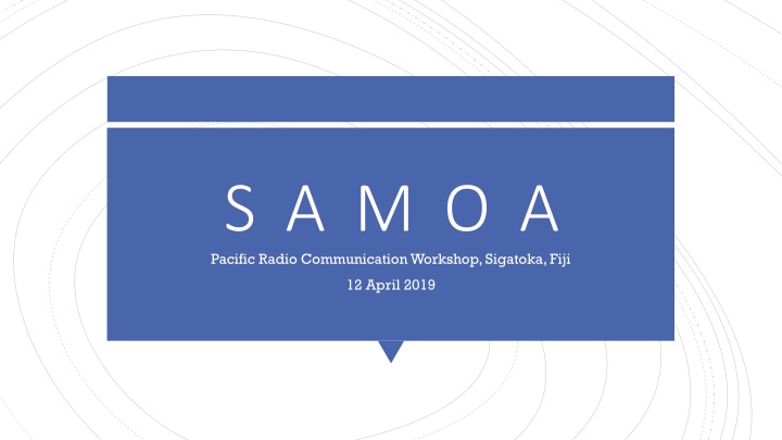 s a m o a pacific radio communication workshop