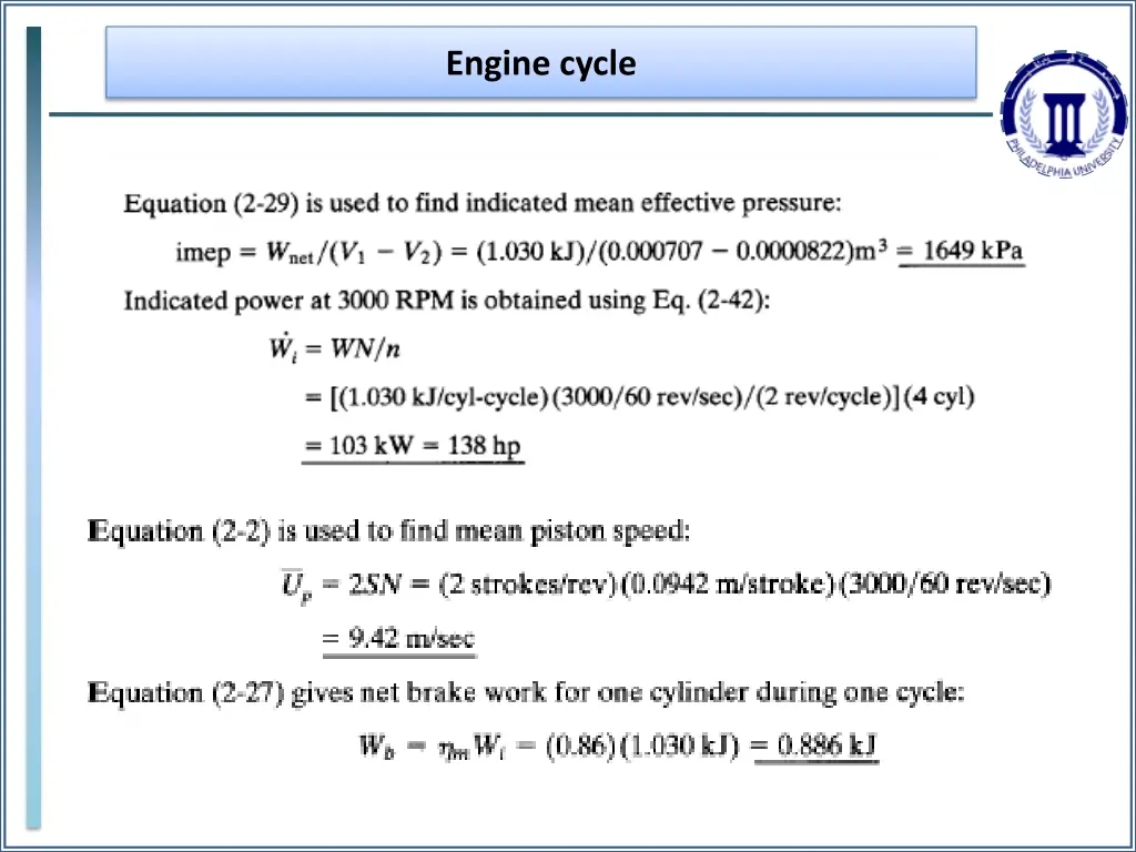 engine cycle 25