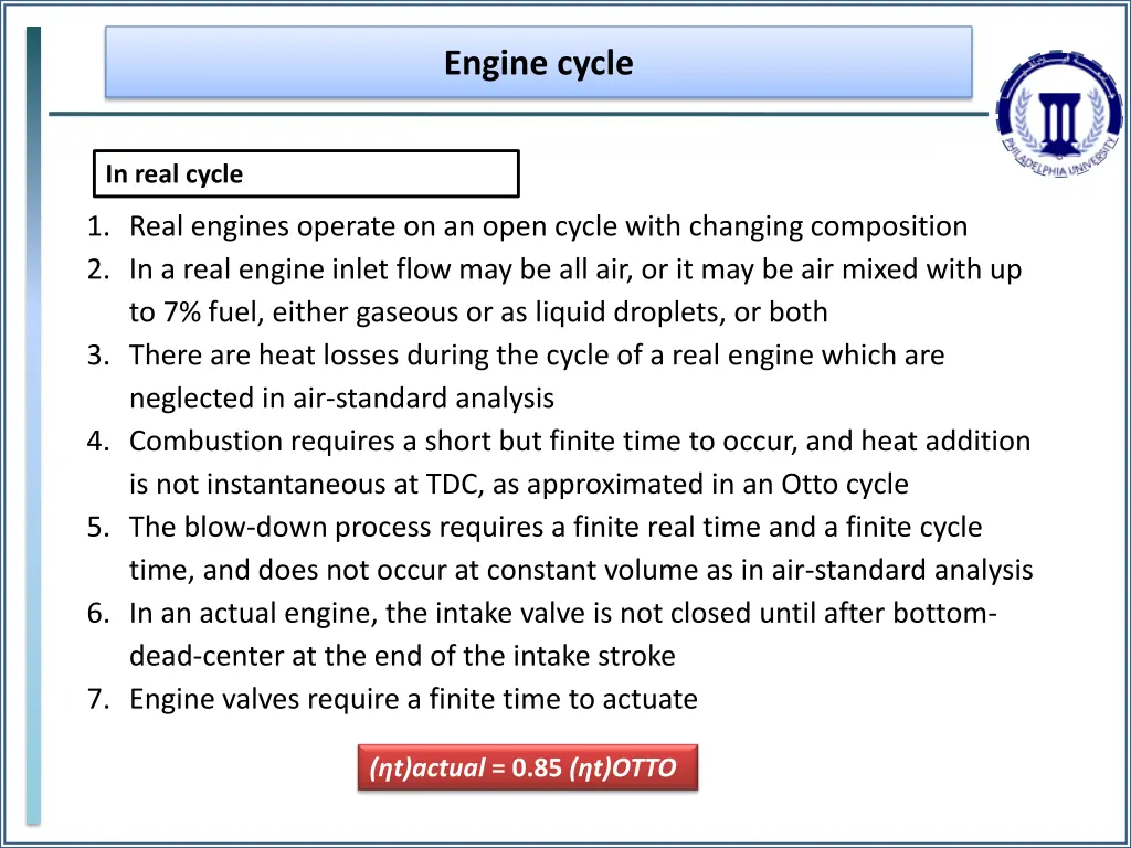 engine cycle 30