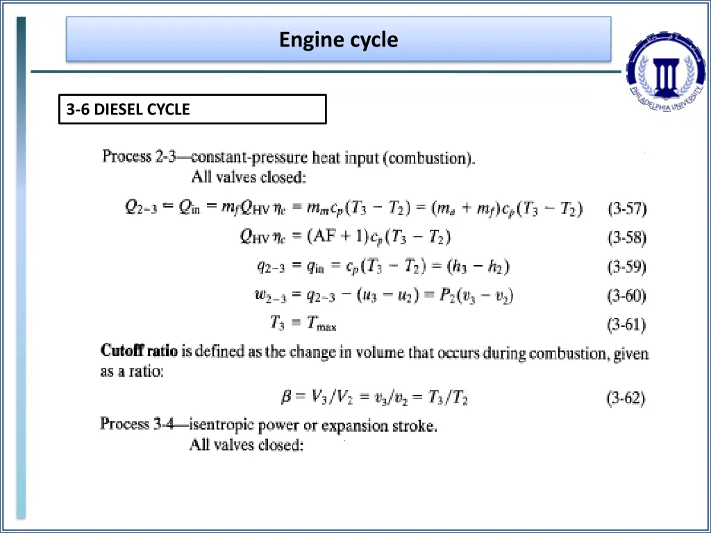 engine cycle 34