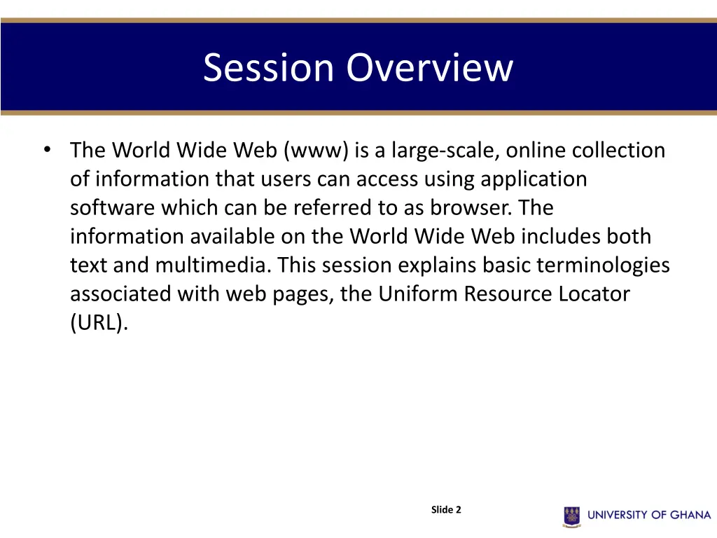 session overview