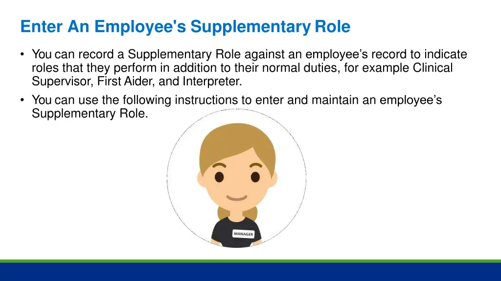 enter an employee s supplementary role