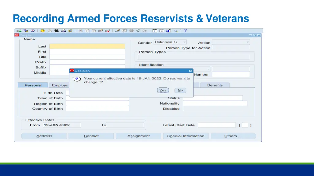 recording armed forces reservists veterans