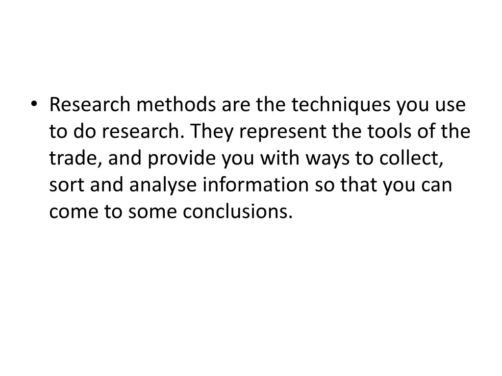 research methods are the techniques