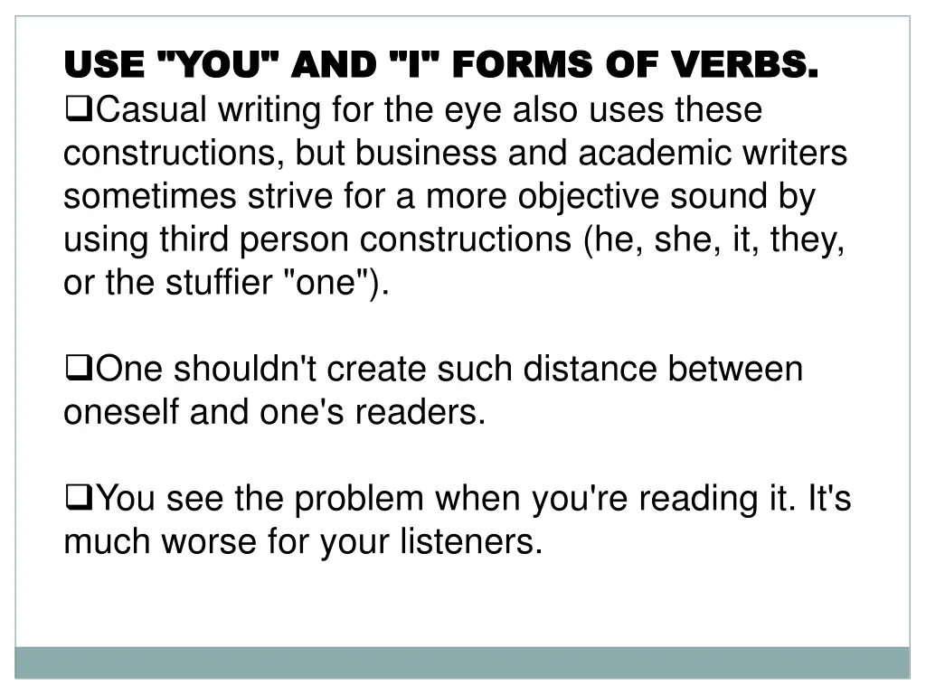 use you and i forms of verbs use you and i forms