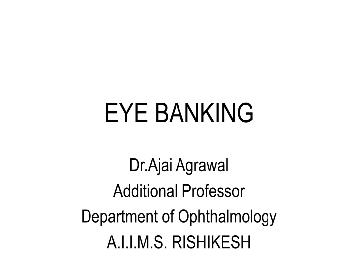 eye banking