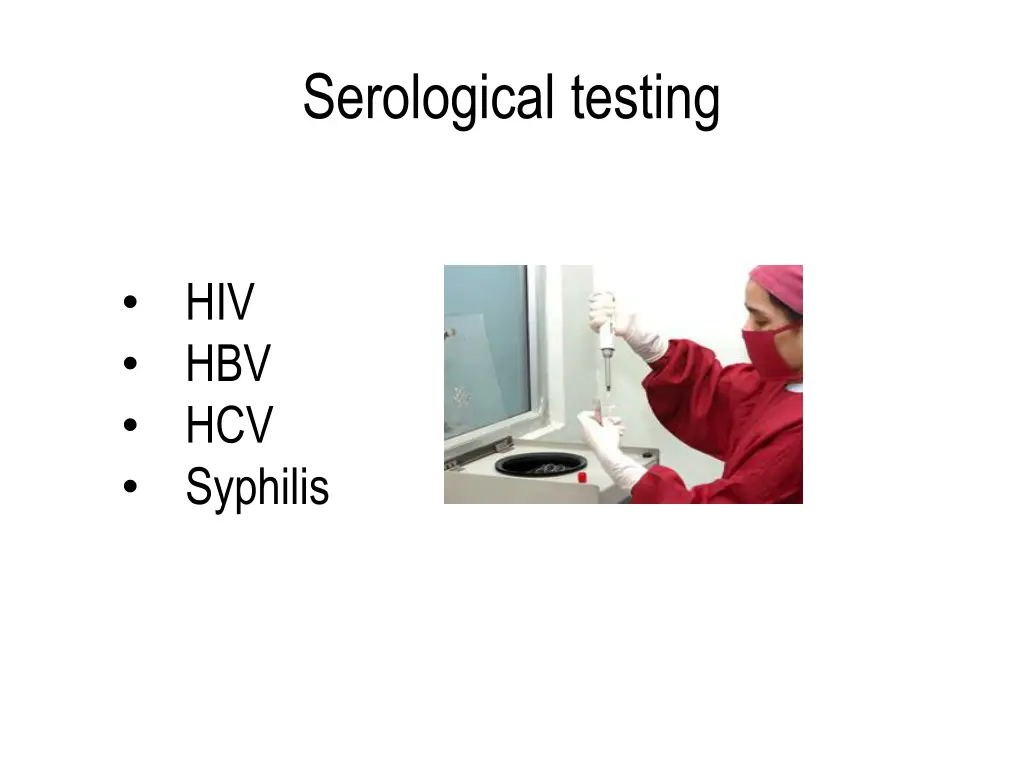 serological testing