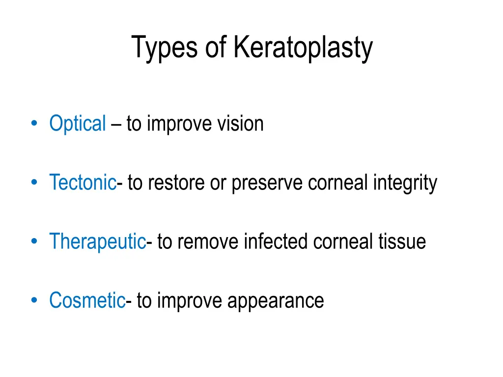 types of keratoplasty