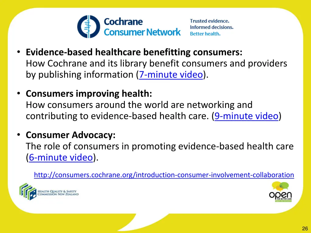 evidence based healthcare benefitting consumers