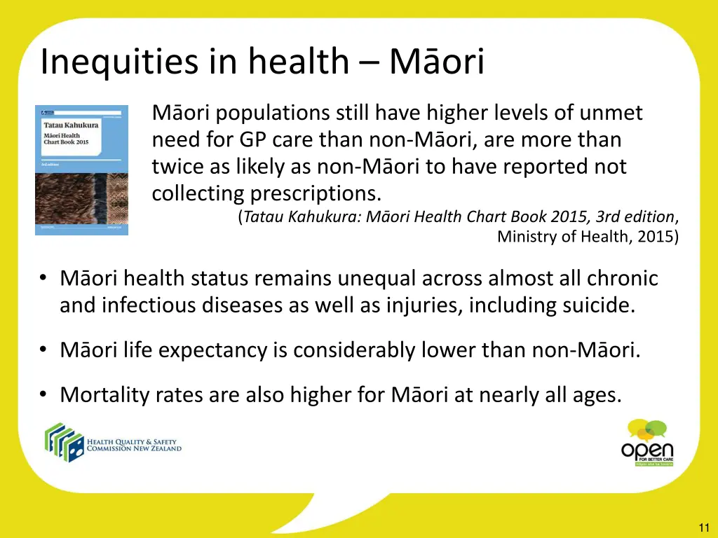 inequities in health m ori