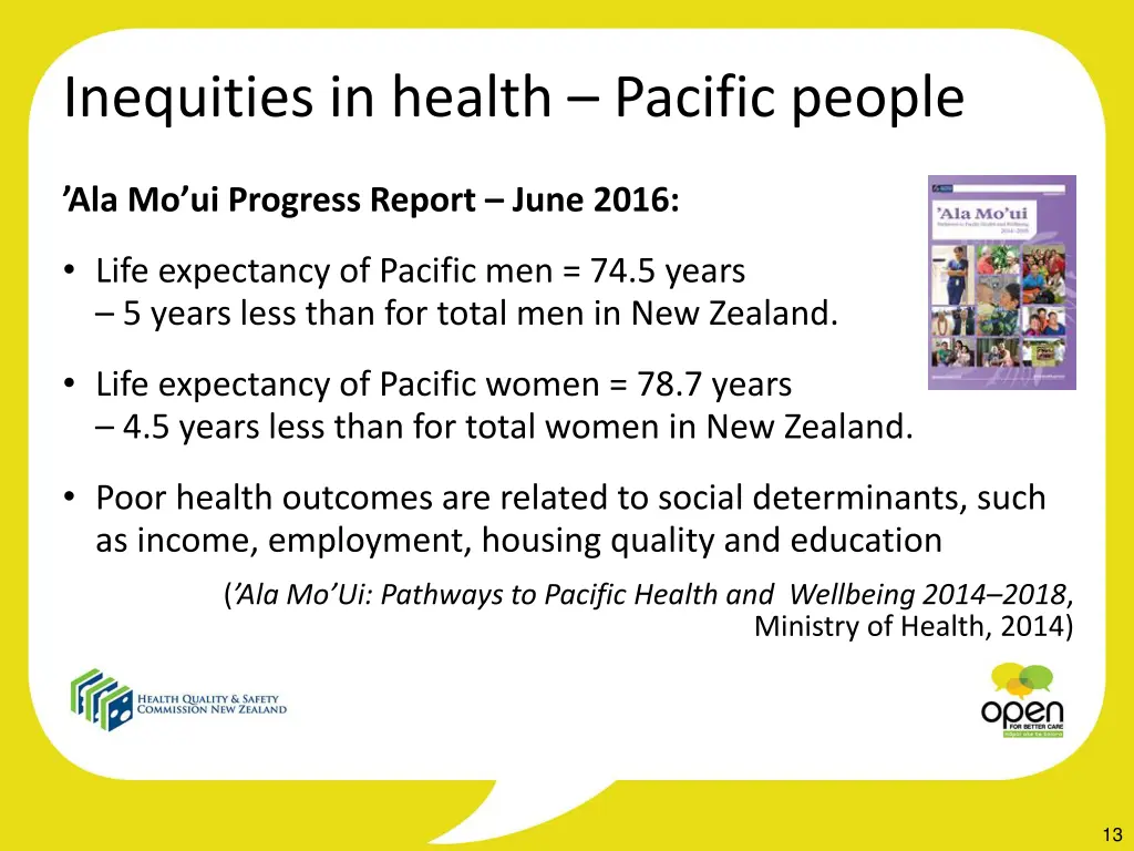 inequities in health pacific people