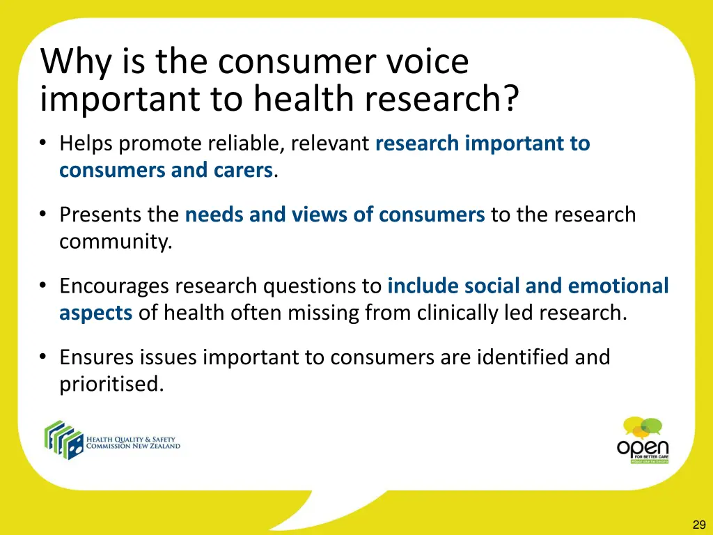 why is the consumer voice important to health