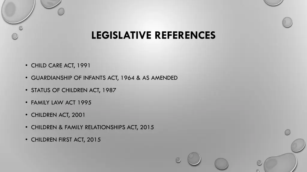 legislative references