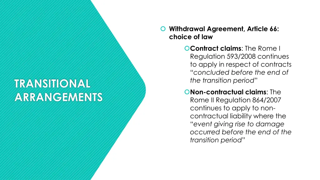 withdrawal agreement article 66 choice of law