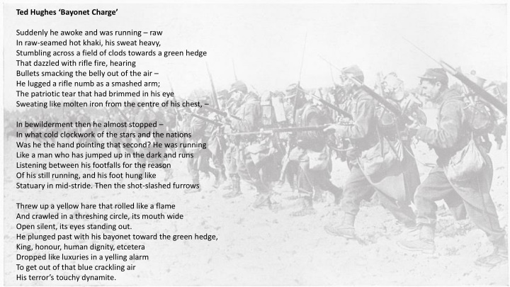 ted hughes bayonet charge