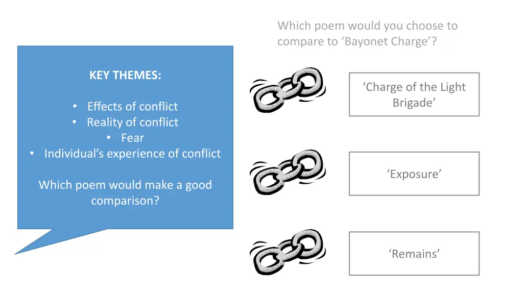 which poem would you choose to compare to bayonet