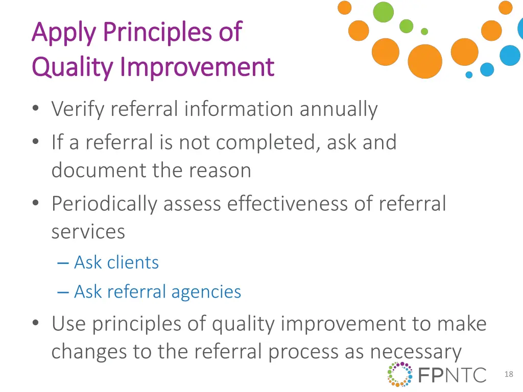 apply principles of apply principles of quality