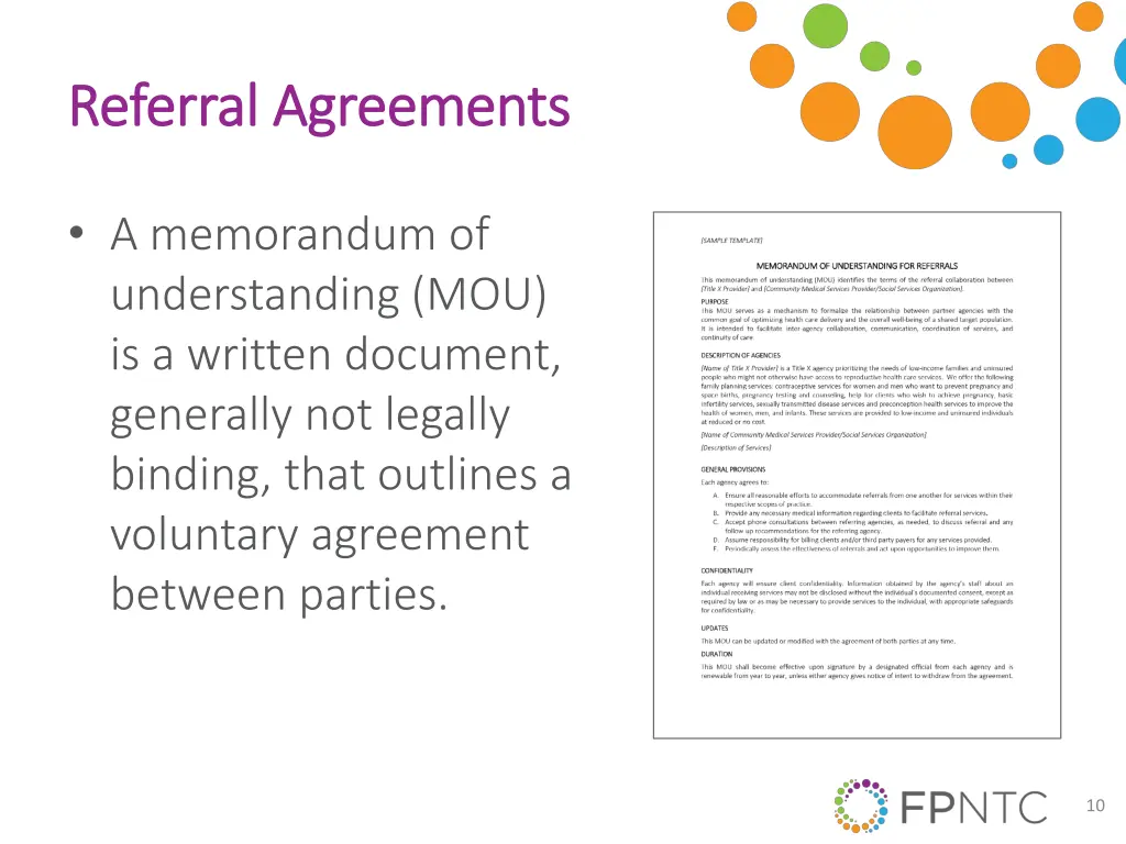 referral agreements referral agreements