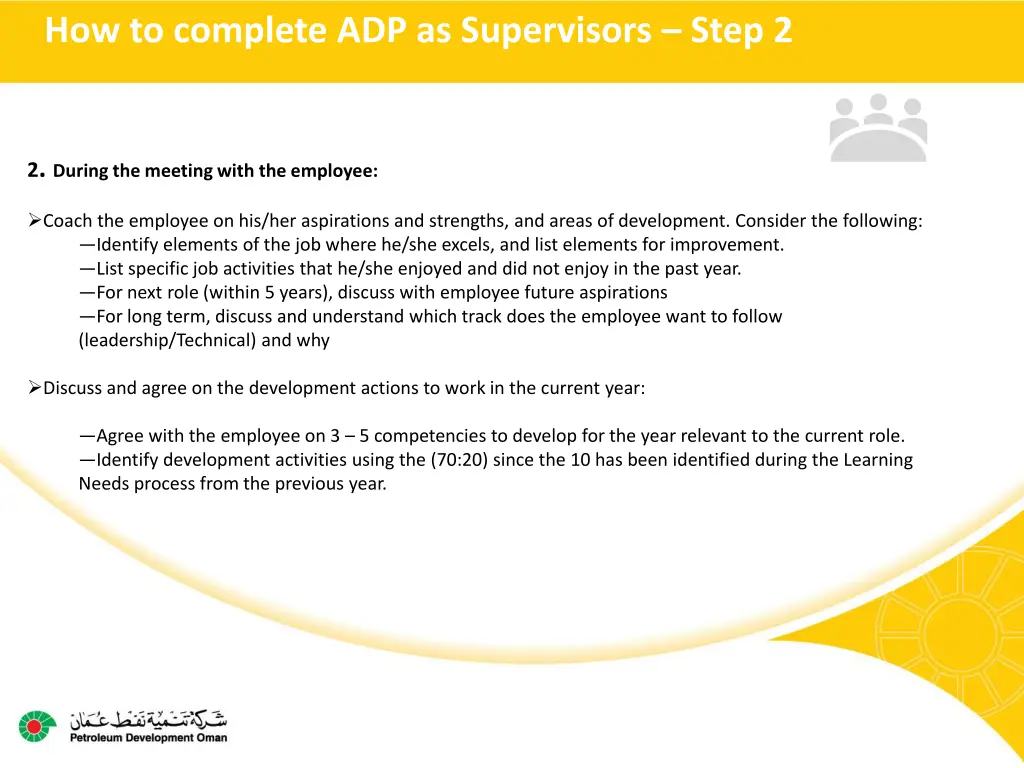 how to complete adp as supervisors step 2