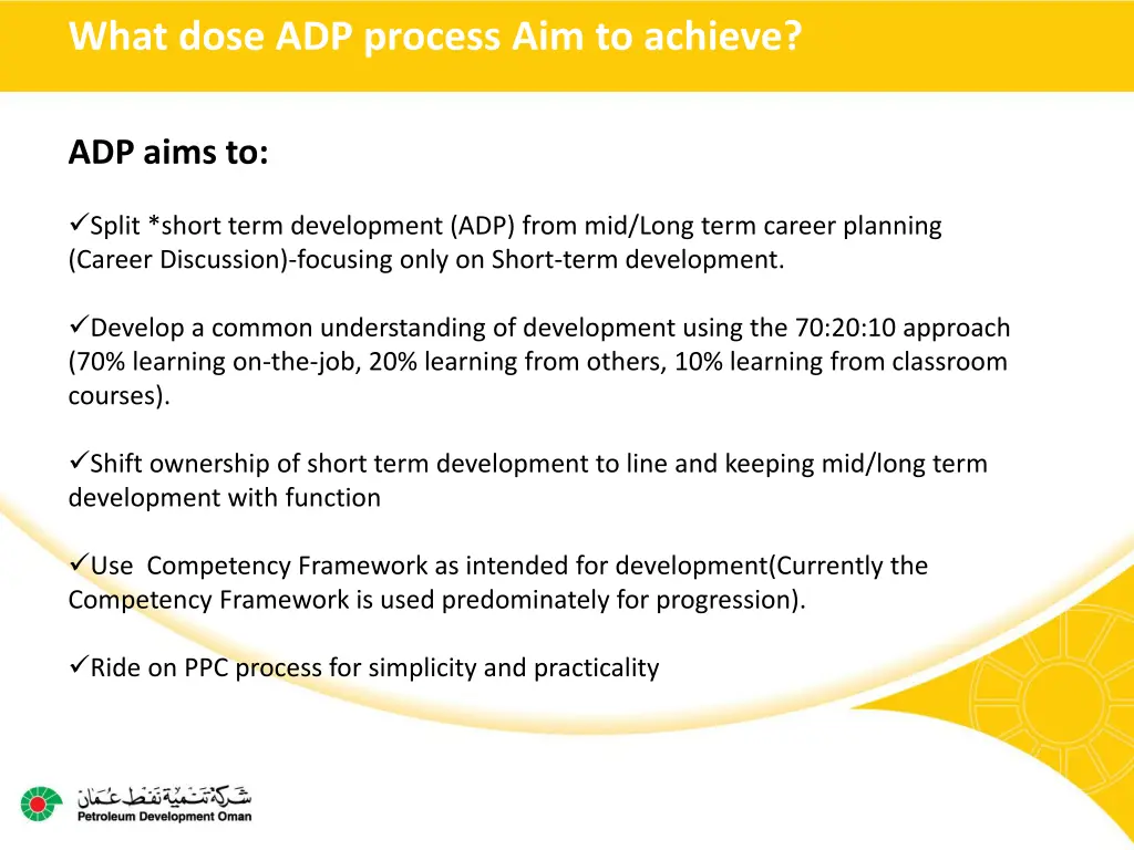 what dose adp process aim to achieve