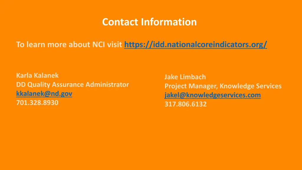 contact information