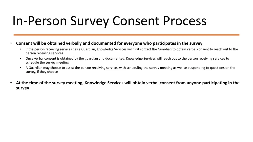 in person survey consent process