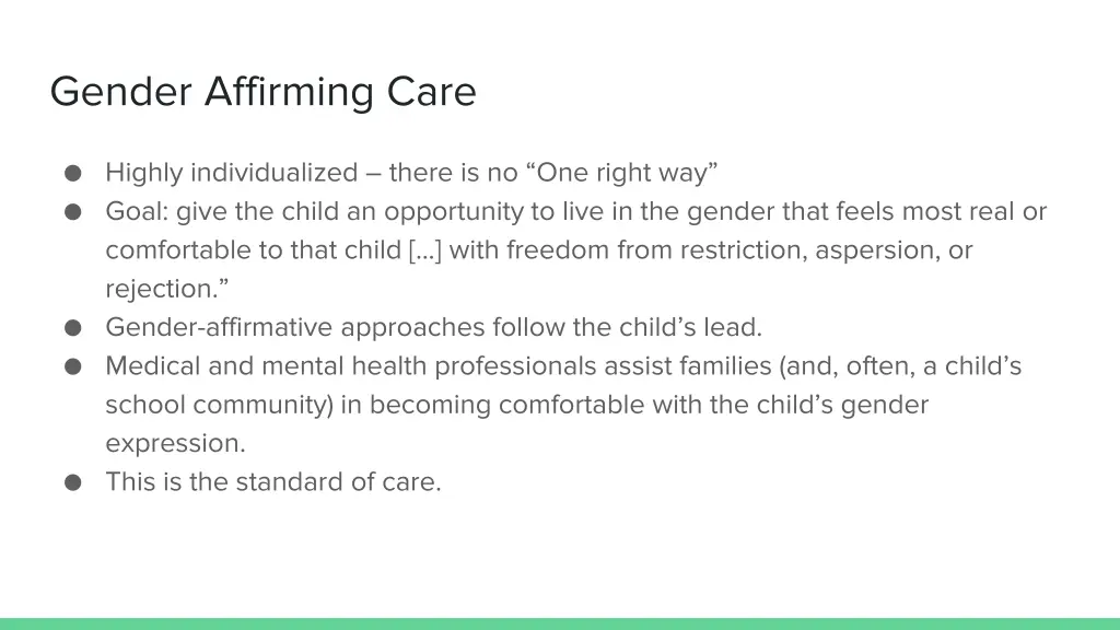 gender affirming care