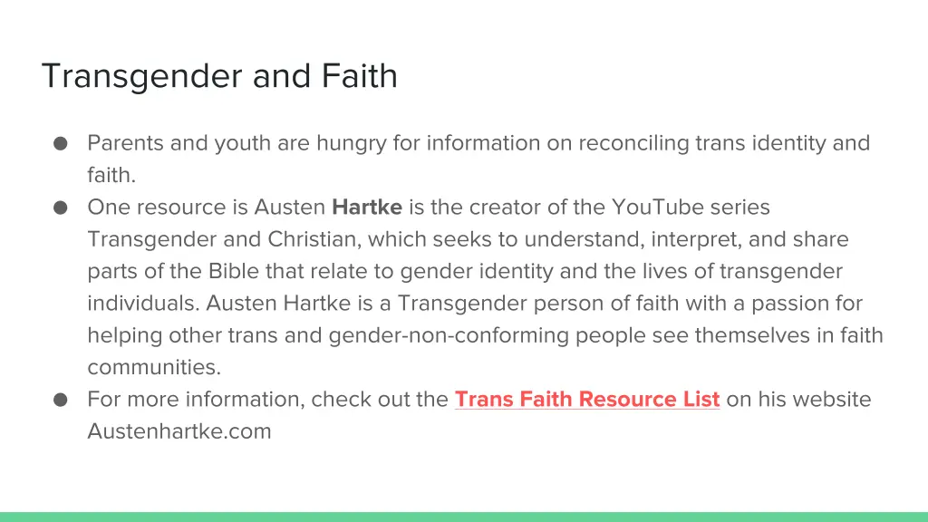 transgender and faith