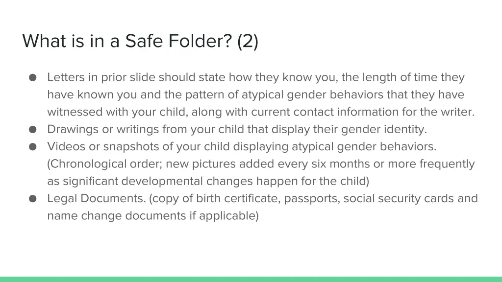 what is in a safe folder 2