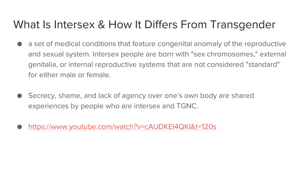 what is intersex how it differs from transgender