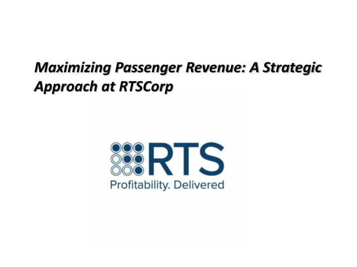 maximizing passenger revenue a strategic approach