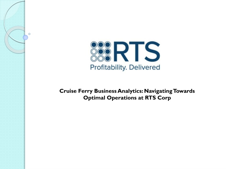 cruise ferry business analytics navigating