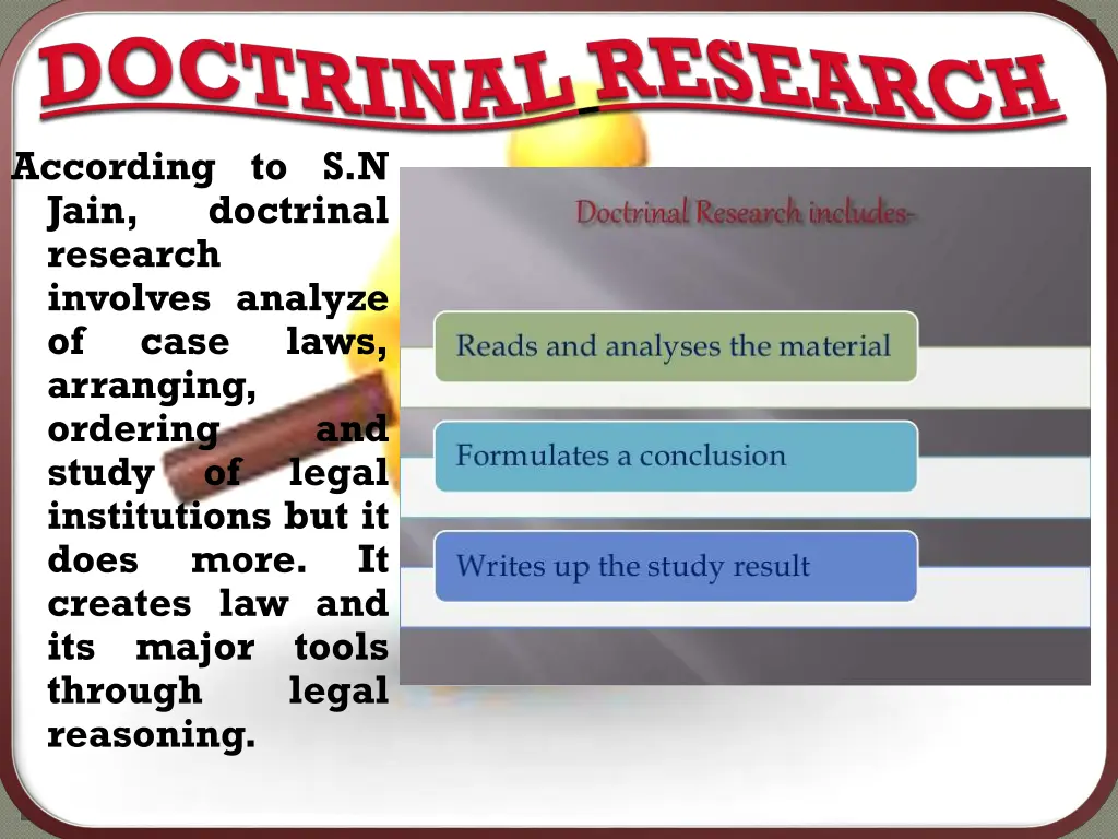 according to s n jain research involves analyze