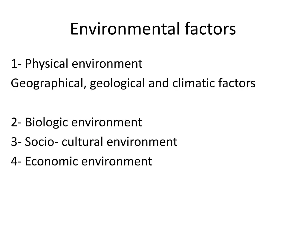 environmental factors